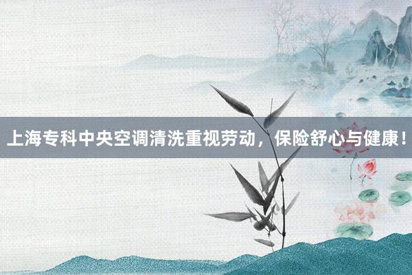 上海专科中央空调清洗重视劳动，保险舒心与健康！